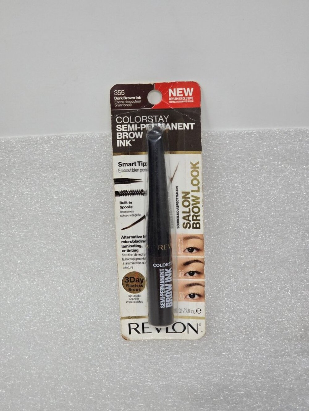 Revlon Colorstay Semi-Permanent Brow Ink 355 Dark Brown Salon Eyebrow Look